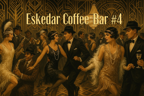 Add "Eskedar Coffee Bar  #4" on the image 