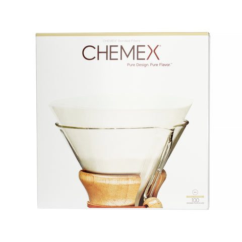 Natural Chemex Square Paper Filters designed for 6, 8, and 10 cup capacities.