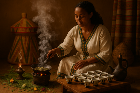 Ethiopian coffee ceremony