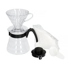 Hario V60 Brown Coffee Drip Kit - includes a dripper, server, and filters